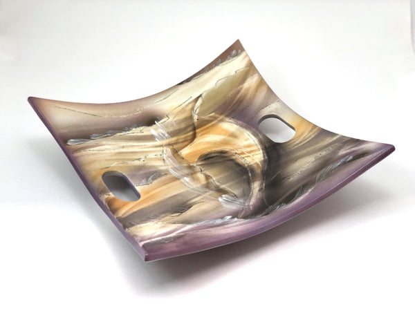 Square Platter in "Wave"