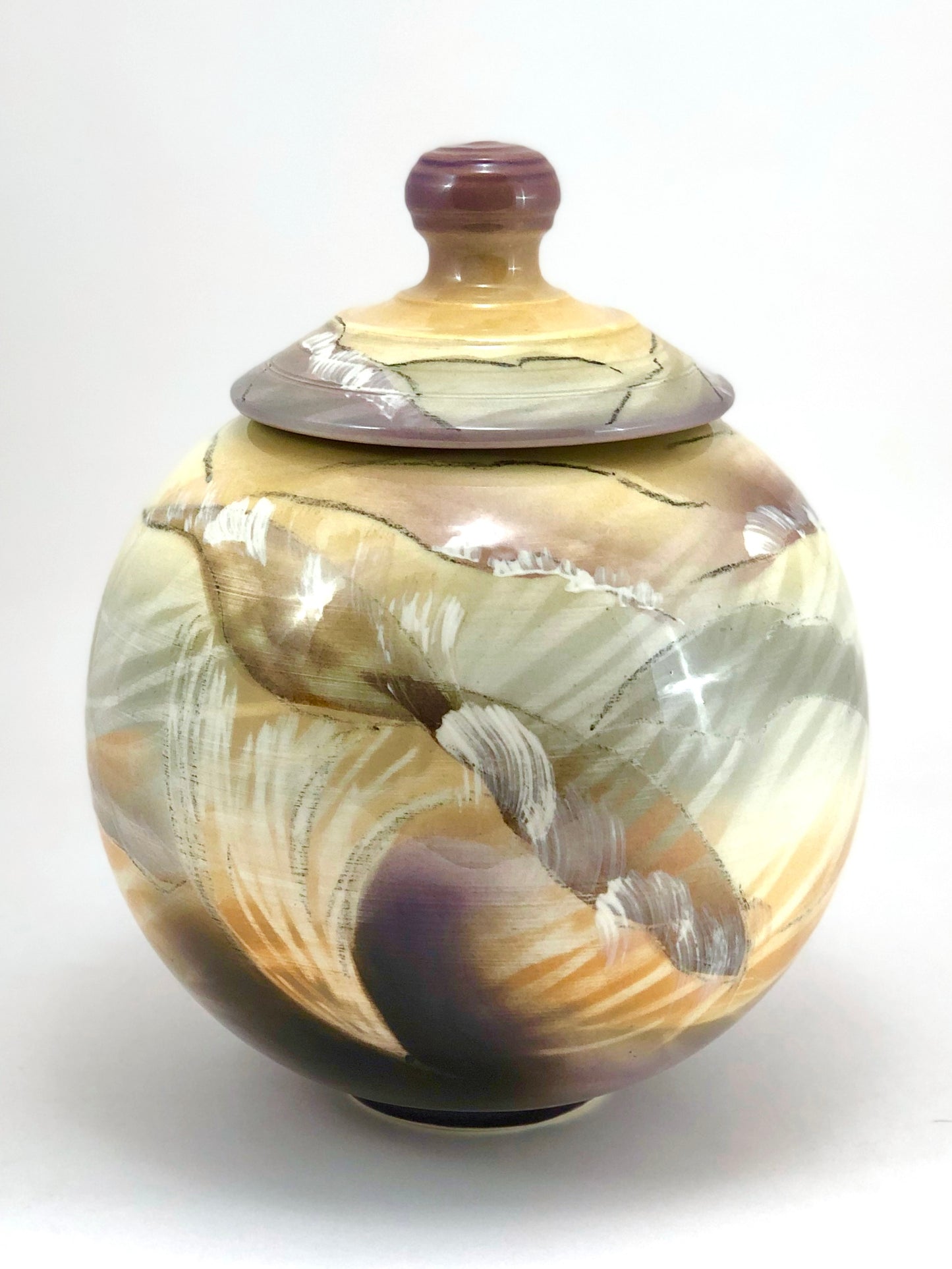 Large Spherical Jar in "Wave"